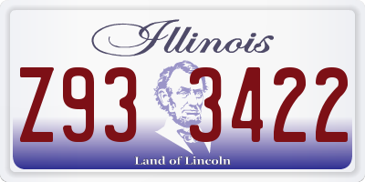 IL license plate Z933422