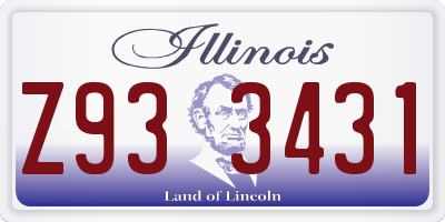 IL license plate Z933431