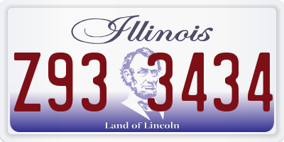 IL license plate Z933434