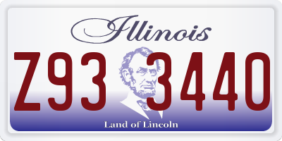 IL license plate Z933440