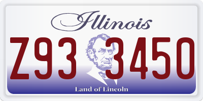 IL license plate Z933450