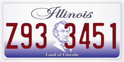 IL license plate Z933451