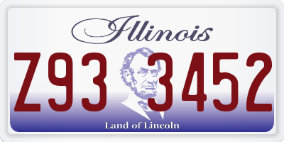 IL license plate Z933452