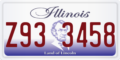 IL license plate Z933458