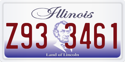 IL license plate Z933461