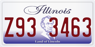 IL license plate Z933463
