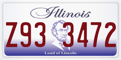 IL license plate Z933472