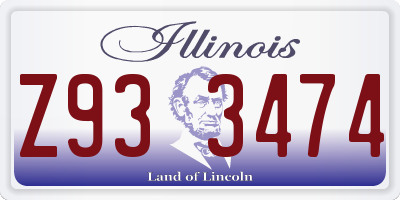 IL license plate Z933474