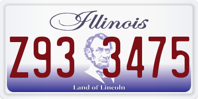 IL license plate Z933475
