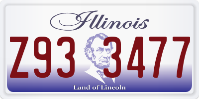 IL license plate Z933477