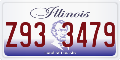 IL license plate Z933479
