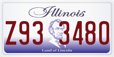 IL license plate Z933480
