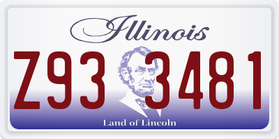 IL license plate Z933481