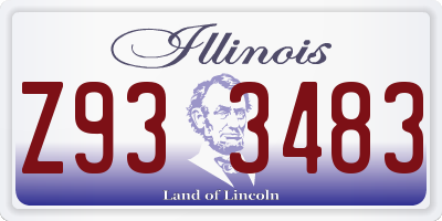 IL license plate Z933483