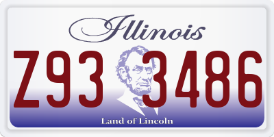 IL license plate Z933486