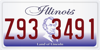IL license plate Z933491