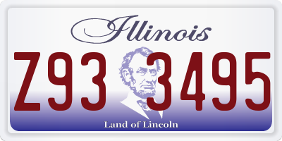 IL license plate Z933495