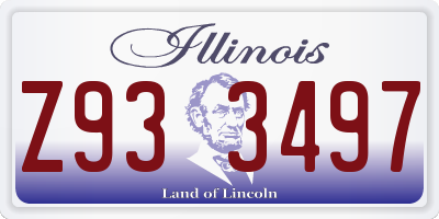 IL license plate Z933497