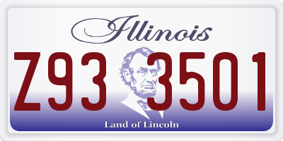 IL license plate Z933501