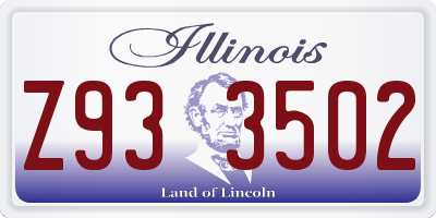 IL license plate Z933502