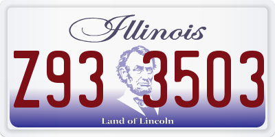 IL license plate Z933503