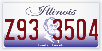 IL license plate Z933504