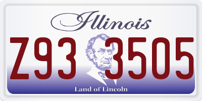 IL license plate Z933505