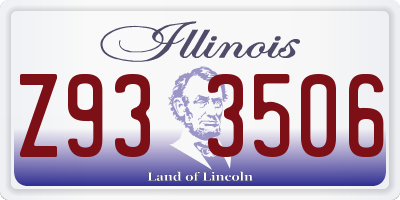 IL license plate Z933506