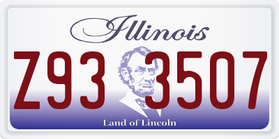 IL license plate Z933507