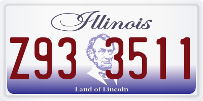 IL license plate Z933511