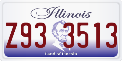 IL license plate Z933513