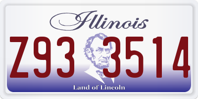 IL license plate Z933514