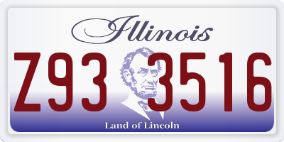 IL license plate Z933516