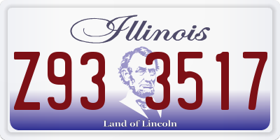 IL license plate Z933517