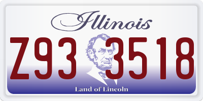 IL license plate Z933518