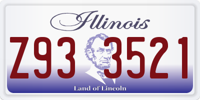 IL license plate Z933521