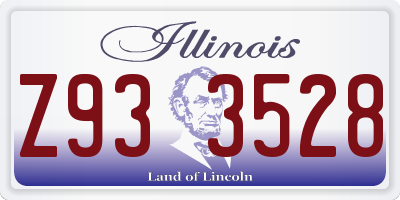 IL license plate Z933528