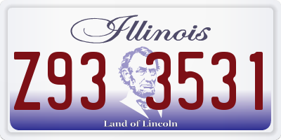 IL license plate Z933531
