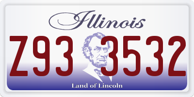 IL license plate Z933532