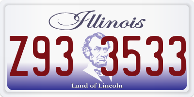 IL license plate Z933533