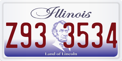 IL license plate Z933534