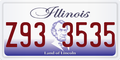 IL license plate Z933535