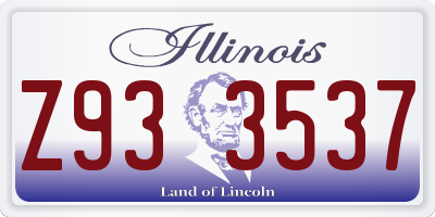 IL license plate Z933537