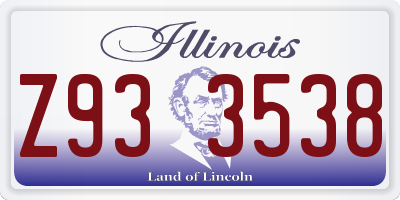 IL license plate Z933538