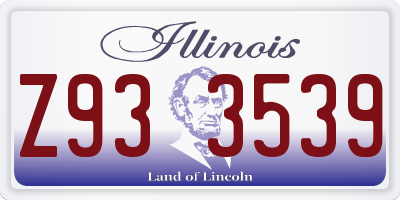 IL license plate Z933539