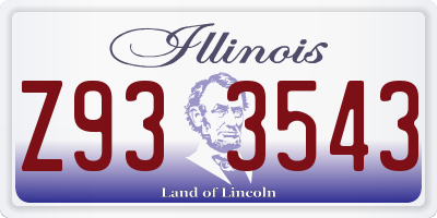 IL license plate Z933543