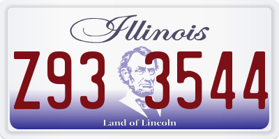 IL license plate Z933544