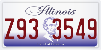 IL license plate Z933549