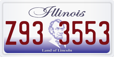 IL license plate Z933553