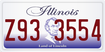 IL license plate Z933554